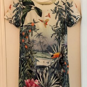 Tropical print dress